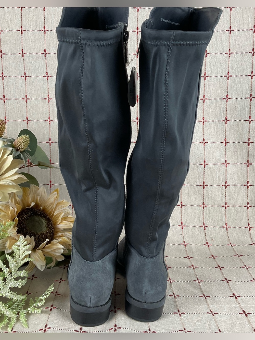 Blondo “Ellie” Grey Suede Knee High Riding Boots Waterproof Size 6.5 NWOB - Picture 5 of 12